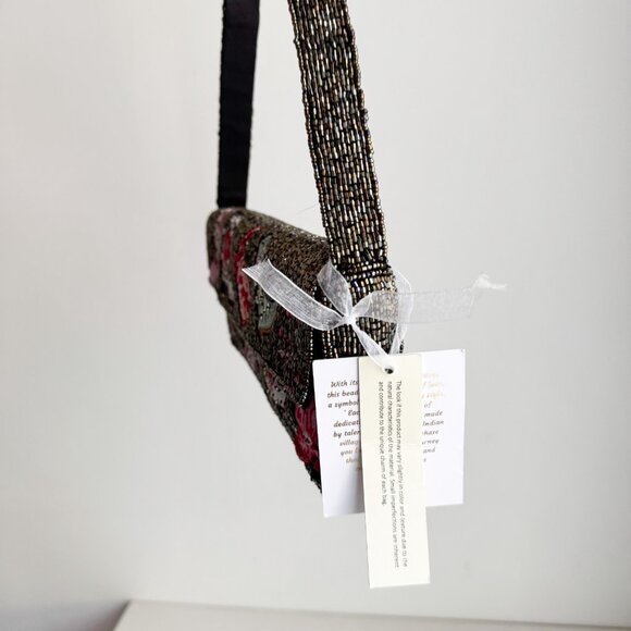 Cowboy boot western cowboy carter print fully beaded Shoulder Baguette Bag - Picture 6 of 11